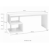 Scrivania Esse 180 – 180x77,5x60 – Bianco Lucido
