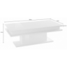 Tavolino da caffè Little Big – 100cm – Bianco Lucido