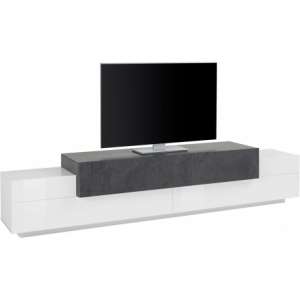 Zoom Mobile Porta TV Coro 240 – Bianco Lucido e Report