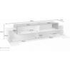 Credenza Coro Moderna 2 ante – Bianco Lucido e Report