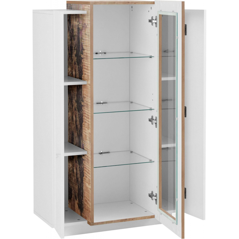 Vetrina Coro – Bianco e Acero Pereira – 80x120x38