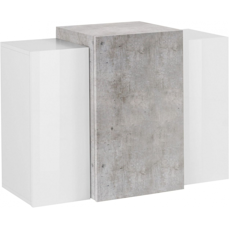 Pensile Coro – 90x65,5x38 – Bianco Lucido e Cemento