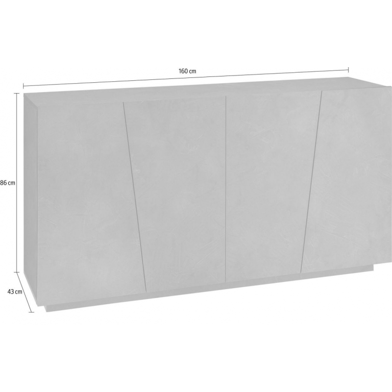 Credenza Vega 160 – 4 ante – Bianco Lucido