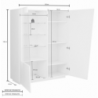 Vetrina Vega – 2 ante – 120x146x43 - Ardesia