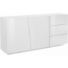 Credenza Vega 180 – 2 ante/3 cassetti – Bianco Lucido