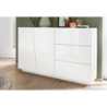 Credenza Vega 140 – 2 ante/3 cassetti – Bianco Lucido