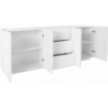 Credenza Ping 220 – 4 ante/3 cassetti – Bianco Lucido