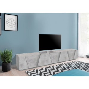 Mobile Porta TV Ping 240 – 6 ante – Cemento Bronx