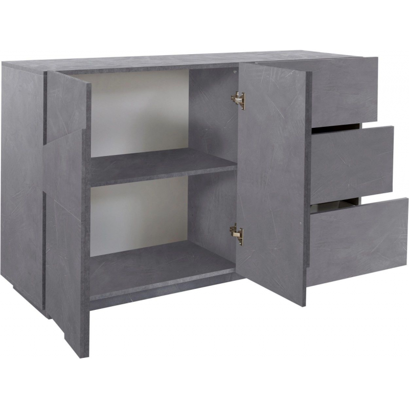 Credenza Ping 140 – 2 ante/3 cassetti – Ardesia
