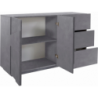 Credenza Ping 140 – 2 ante/3 cassetti – Ardesia