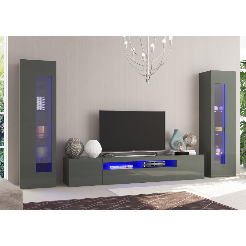 Set Soggiorno Daiquiri – 290x162x40 – Antracite Lucido