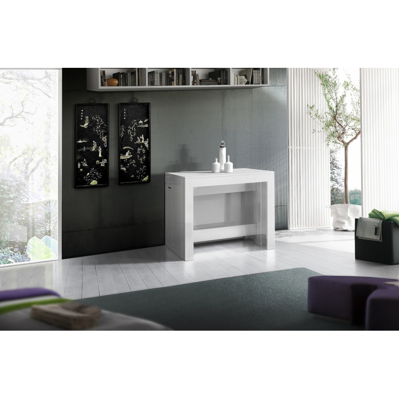 Console Estendibile Pratika – 52cm fino a 3 metri – Larice Bianco