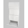 Scarpiera Onda 4 Ante a Ribalta 71x161,4x26,6 cm – Bianco Lucido