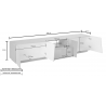 Mobile Porta TV Vega 220 – 4 ante – Ardesia