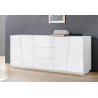 Credenza Vega 220 – 4 ante/3 cassetti – Bianco Lucido
