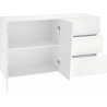 Credenza Vega 140 – 2 ante/3 cassetti – Bianco Lucido