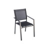 Set Tavolo Nettuno + 10 Sedie Zara Alluminio Antracite Text Nero Moia