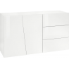 Credenza Vega 140 – 2 ante/3 cassetti – Bianco Lucido
