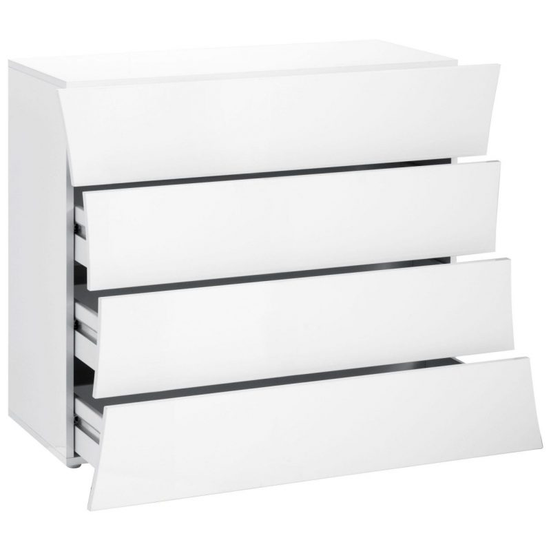 Cassettiera Arco – 4 cassetti – 98x81,5x40 – Bianco Lucido