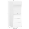 Settimino Arco – 6 cassetti – 50x121x40 – Bianco Lucido