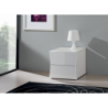 Comodino Arco – 2 cassetti – 50x41x40 – Bianco Lucido