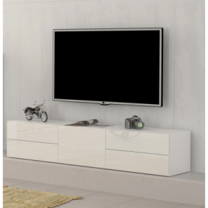 Mobile Porta TV Metis 170 – 1 anta + 4 cassetti – Bianco Lucido