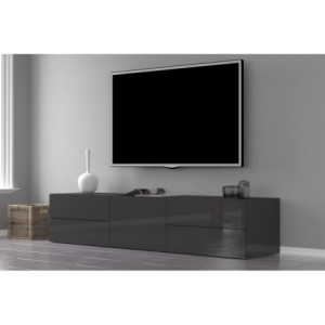 Mobile Porta TV Metis 170 – 1 anta + 4 cassetti – Antracite Lucido