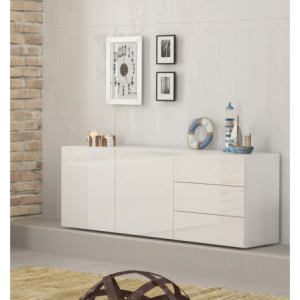 Credenza Metis 170 – 2 anta + 3 cassetti – Bianco Lucido