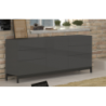 Credenza Metis 170 con piedistallo – 1 anta + 6 cassetti – Antracite Lucido