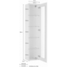 Vetrina Maruska – 1 anta – 40x180x30 – Bianco Lucido