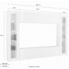 Parete soggiorno Maruska 2 vetrine– 260x180x30 – Bianco Lucido