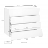 Cassettiera Arco – 4 cassetti – 98x81,5x40 – Bianco Lucido
