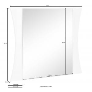 Specchiera Arco – 71x60 – Bianco Lucido