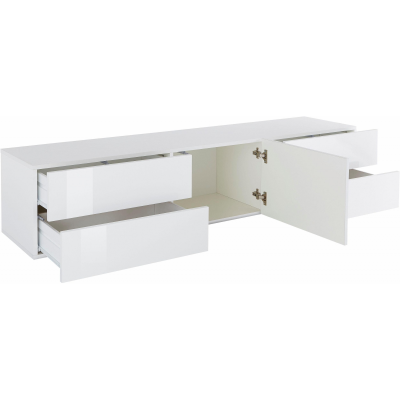 Mobile Porta TV Metis 170 – 1 anta + 4 cassetti – Bianco Lucido