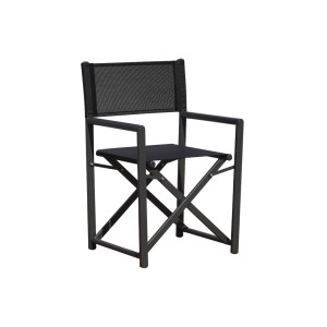 Zoom Set Tavolo Nettuno + 10 Sedie Regista Paros Alluminio Antracite/Text Nero Moia