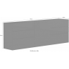 Credenza Metis 170 – 1 anta + 6 cassetti – Antracite Lucido