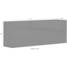 Credenza Metis 170 – 3 ante + 1 cassetto – Antracite Lucido