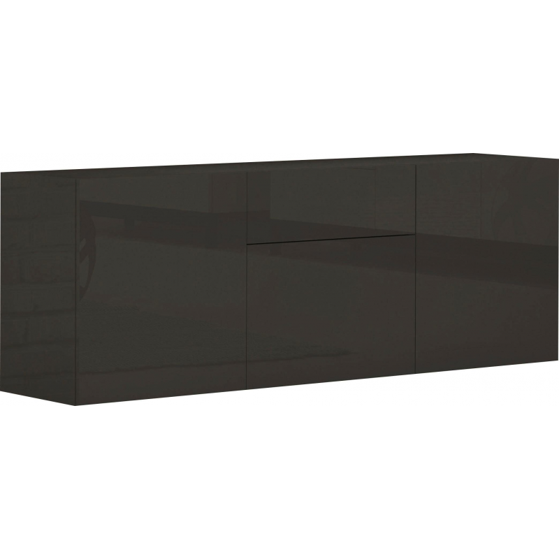 Credenza Metis 170 – 3 ante + 1 cassetto – Antracite Lucido