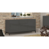 Credenza Metis 170 con piedistallo – 3 ante + 1 cassetto – Antracite Lucido