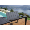 Set Tavolo Nettuno + 10 Sedie Regista Paros Alluminio Antracite/Text Nero Moia