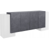 Credenza Pillon 210 – 2+4 ante – Bianco Lucido/Report