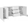Credenza Pillon 210 –2+2 ante + 3 cassetti – Bianco Lucido
