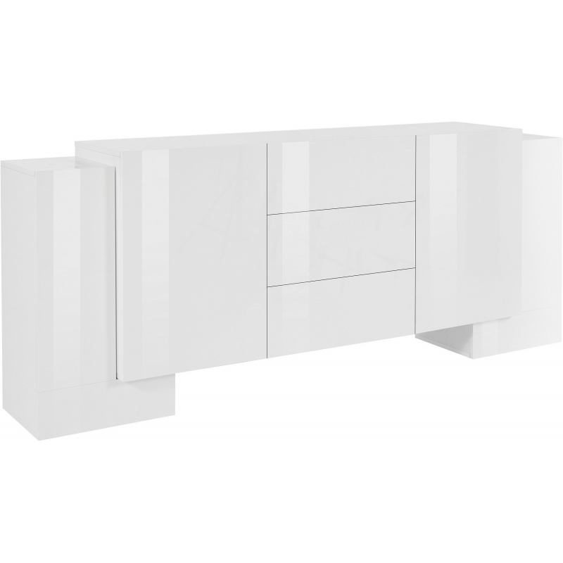 Credenza Pillon 210 –2+2 ante + 3 cassetti – Bianco Lucido