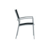 Set Tavolo Nettuno + 10 Sedie Amalfi MOIA in alluminio e textilene nero