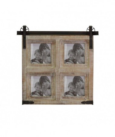 Cornice portafoto piccola in legno di teak antico a gradini 