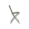 Set Tavolo San Vincenzo + 4 Sedie Lucca In Alluminio Pieghevole Tortora Moia