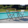 Set Tavolo San Vincenzo + 4 Sedie Lucca In Alluminio Pieghevole Tortora Moia