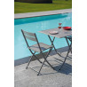 Set Tavolo San Vincenzo + 4 Sedie Lucca In Alluminio Pieghevole Tortora Moia