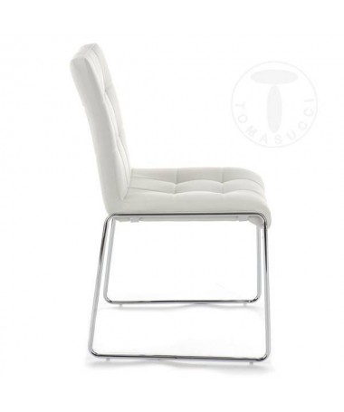 Zoom Sedia in pelle sintetica Alice - set da 2 bianco