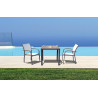 Set Tavolo San Vincenzo + 4 Sedie Lucca In Alluminio Pieghevole Tortora Moia
